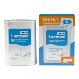 LACTRASE 18.000 FCC Comprimés en distributeur double, 2X40 pcs