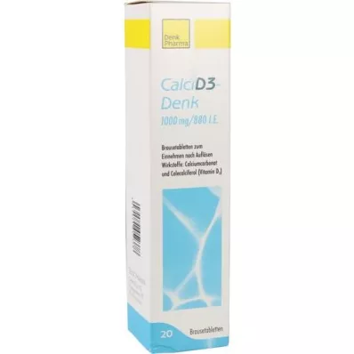 CALCI D3-Denk 1.000 mg/880 I.U. comprimés effervescents, 20 pcs