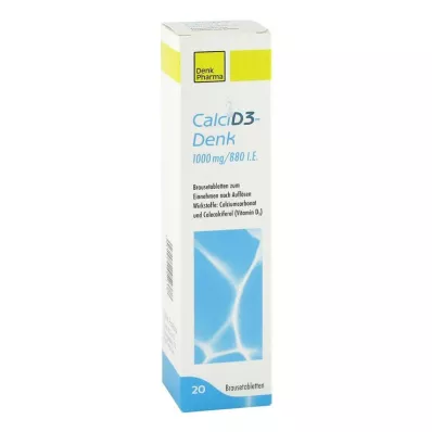 Calci D3-Denk 1000 mg / 880 UI comprimés effervescents, 20 pc