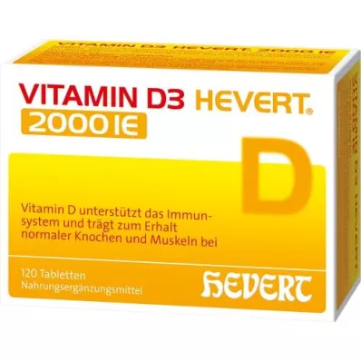 VITAMIN D3 HEVERT 2.000 I.U. comprimés, 120 pc