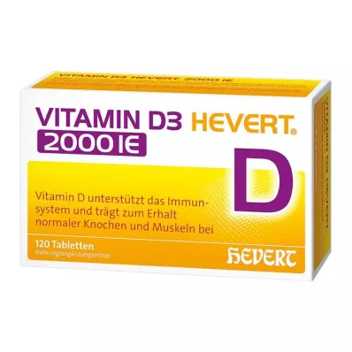Vitamine D3 Hevert 2 000 UI comprimés, 120 pc