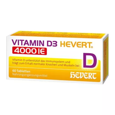 Vitamine D3 Hevert 4 000 UI comprimés, 60 pc