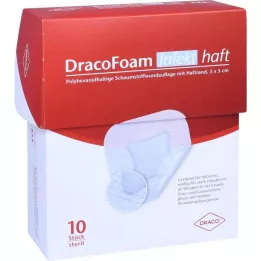 DRACOFOAM Pansement mousse 5x5 cm Infekt haft, 10 pces