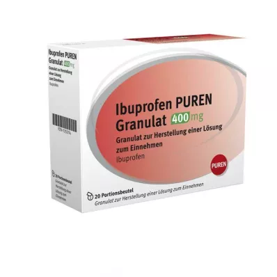 Ibuprofen Puren Granules 400 mg pour faire une solution buvable, 20 pc Ibuprofen Puren Granules 400 mg pour faire une solution buvable, 20 pc
