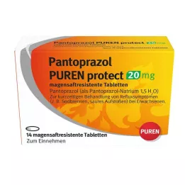 Pantoprazole Puren protège 20 mg comprimés gastro-résistants, 14 pc