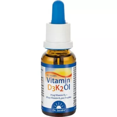 VITAMIN Huile D3K2 Dr.Jacobs gouttes, 20 ml