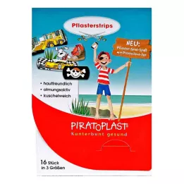 PIRATOPLAST Garçons pansements adhésifs 3 tailles, 16 pces