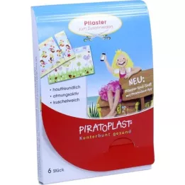 PIRATOPLAST Découpe de pansements pour filles 6x10 cm, 6 pces