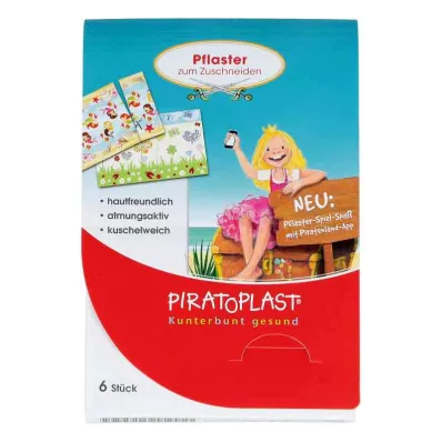 PIRATOPLAST Découpe de pansements pour filles 6x10 cm, 6 pces