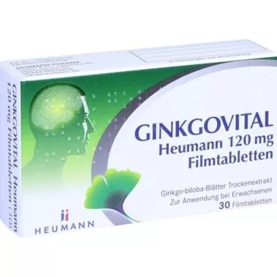 GINKGOVITAL Heumann 120 mg comprimés pelliculés, 30 pc