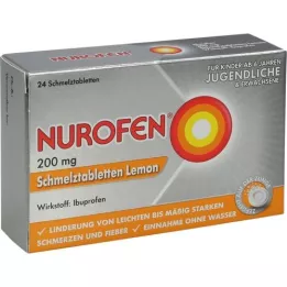 NUROFEN 200 mg comprimés à fondre Lemon, 24 pcs