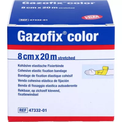 GAZOFIX Bande de fixation cohésive color 8 cmx20 m jaune, 1 pc
