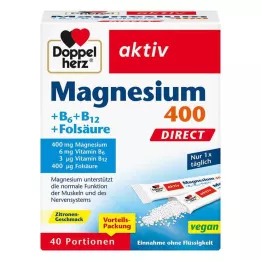 DOPPELHERZ Vitamines Magnésium+B DIRECT Granulés, 40 pc