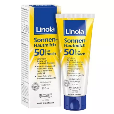 Linola Lait Solaire Pour La Peau LSF 50, 100 ml