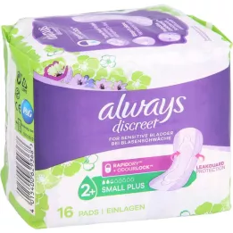 ALWAYS discreet Incontinence, petite taille plus, 16 pièces