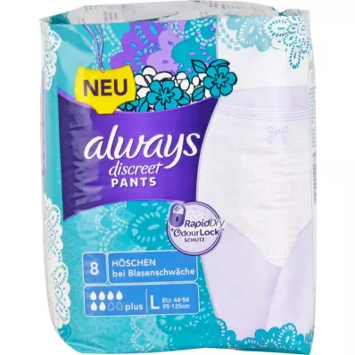 ALWAYS discreet Incontinence Pants plus L, 8 pces