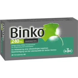 BINKO 240 mg Comprimés pelliculés, 30 pcs