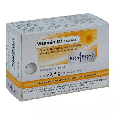 Vitamine D3 10 000 I.e. Gélules (50 pièces)