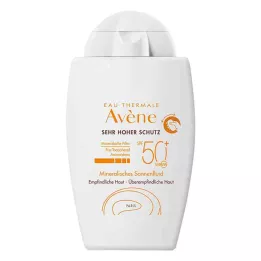 AVENE Fluide solaire minéral SPF 50+ non teinté, 40 ml