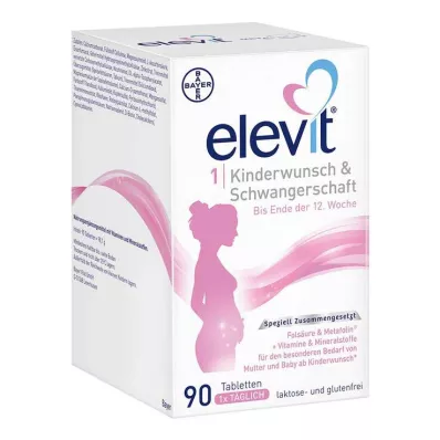 Elevit 1 Fertilité & Comprimés de grossesse, 90 pc Elevit 1 Fertilité & Comprimés de grossesse, 90 pc
