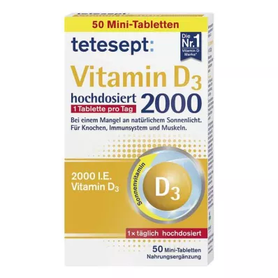 TETESEPT Vitamine D3 2.000 comprimés pelliculés, 50 pc