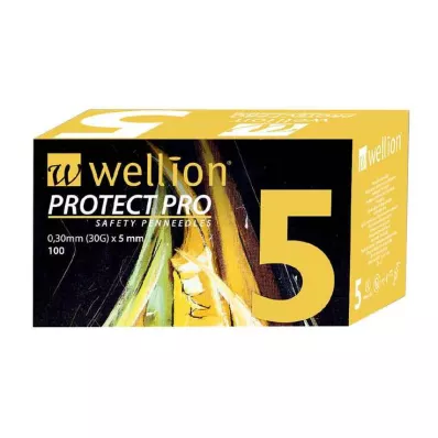 WELLION PROTECT PRO Aiguilles de stylo de sécurité 30 G 5 mm, 100 pièces