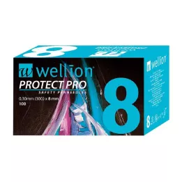 WELLION PROTECT PRO Aiguilles de stylo de sécurité 30 G 8 mm, 100 pièces