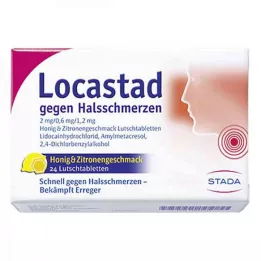 LOCASTAD contre les maux de gorge Miel-Citron Lut.-T., 24 pces