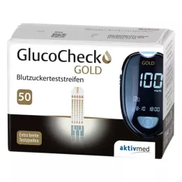 GLUCOCHECK GOLD Bandelettes de test de la glycémie, 50 pièces