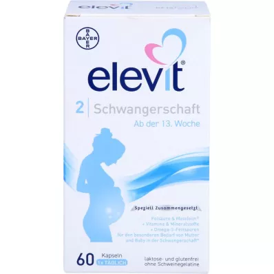 ELEVIT 2 capsules molles pour femmes enceintes, 60 capsules