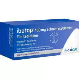 IBUTOP 400 mg Comprimés pelliculés contre la douleur, 50 comprimés