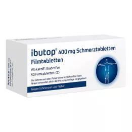 IBUTOP 400 mg Comprimés pelliculés contre la douleur, 50 comprimés