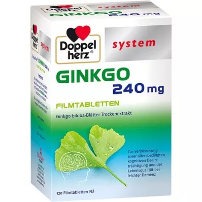 DOPPELHERZ Ginkgo 240 mg système comprimés pelliculés, 120 pc