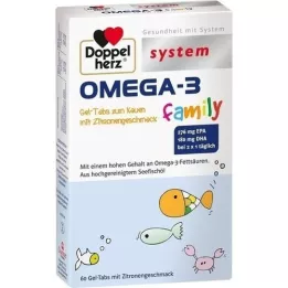 DOPPELHERZ Tablettes de gel oméga-3 système familial, 60 pc