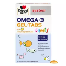 DOPPELHERZ Tablettes de gel oméga-3 système familial, 60 pc