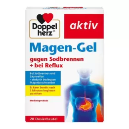 DOPPELHERZ Gel gastrique contre les brûlures destomac et le reflux gastrique, 20 pces