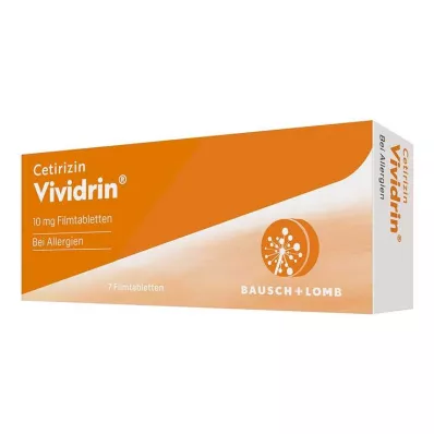 CETIRIZIN Vividrin 10 mg comprimés pelliculés, 7 pces