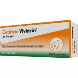 CETIRIZIN Vividrin 10 mg comprimés pelliculés, 20 comprimés