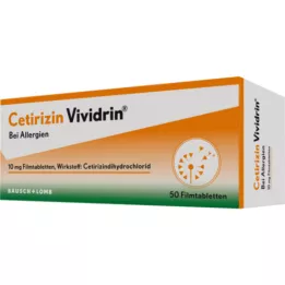 CETIRIZIN Vividrin 10 mg comprimés pelliculés, 50 pc