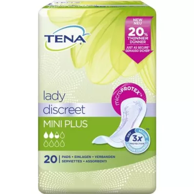 TENA LADY Protections Discreet mini plus, 20 pièces