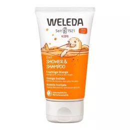 WELEDA Douche 2en1 Kids &amp; Shampooing orange fruitée, 150 ml