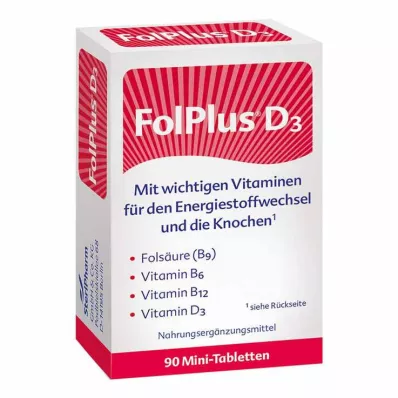 Comprimés Folplus + D3, 90 pc