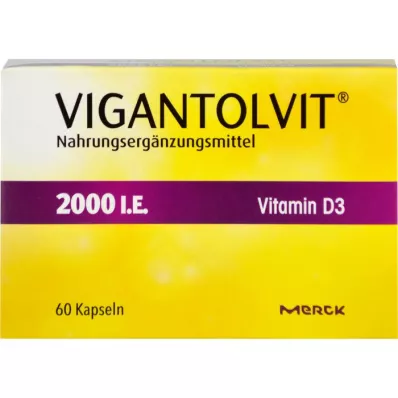 VIGANTOLVIT 2000 UI de vitamine D3 en gélules, 60 gélules