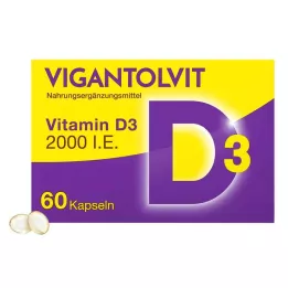 VIGANTOLVIT 2000 UI de vitamine D3 en gélules, 60 gélules