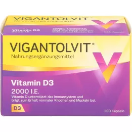 VIGANTOLVIT 2000 UI de vitamine D3 en gélules, 120 gélules