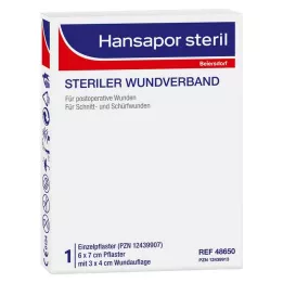 HANSAPOR Pansement stérile 6x7 cm, 1 pc