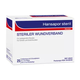 HANSAPOR Pansement stérile 6x7 cm, 25 pces