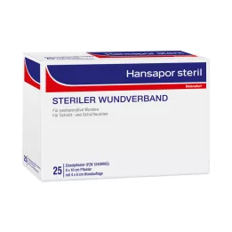 HANSAPOR Pansement stérile 8x10 cm, 25 pces