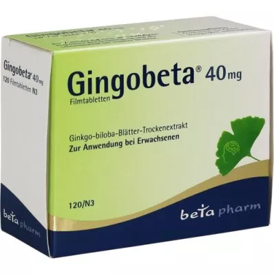 GINGOBETA 40 mg Comprimés pelliculés, 120 pc