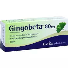 GINGOBETA 80 mg Comprimés pelliculés, 30 pcs